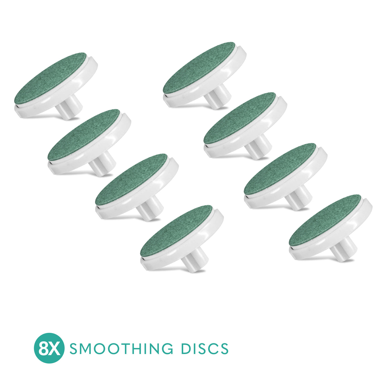 Replacement Discs for Bellasonic 4-in-1 Rechargeable Electric Nail File Set with Unique Oscillating Head – 8 SMOOTHING DISCS – Green
