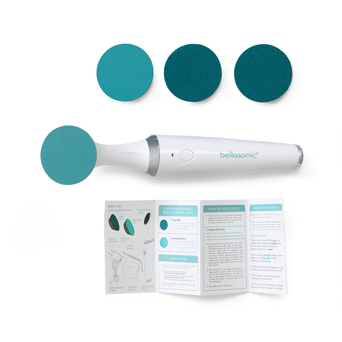 Electric Foot File + Callus Remover - Bellasonic